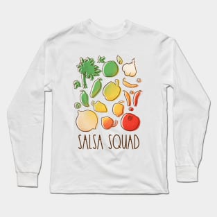 Salsa Squad for Spicy Food Lovers Long Sleeve T-Shirt